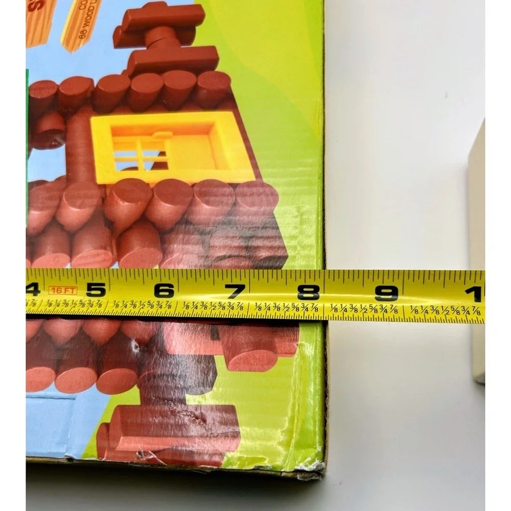 Nicole 70 Piece‎ Cabin Building Set Real Wood Logs Roof Door Construction Toy 3+